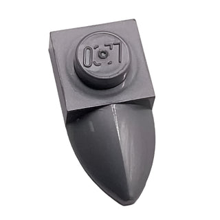 Plate, Modified 1x1 with Tooth Horizontal, Part# 49668 Part LEGO® Flat Silver