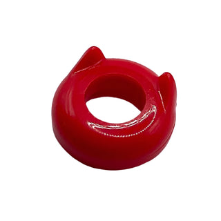 Minifigure, Headgear Head Top with Ears, Part# 25264 Part LEGO® Red