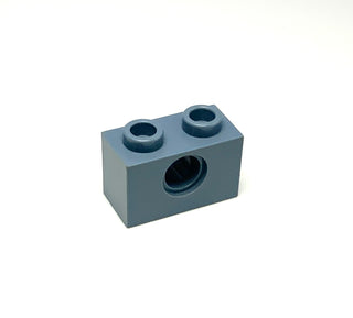 Technic, Brick 1x2 with Hole, Part# 3700 Part LEGO® Sand Blue (Used - Decent)  