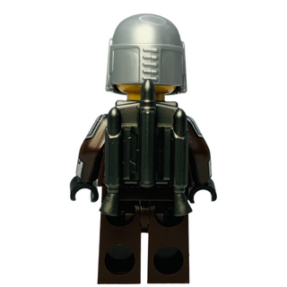 Din Djarin - Silver Beskar Armor, sw1258 (with Detailed Helmet, Printed Face, Jetpack) Minifigure LEGO®