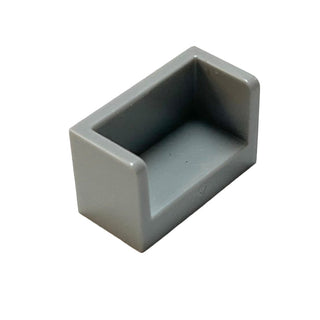 Panel 1x2x1 with Rounded Corners and 2 Sides, Part# 23969 Part LEGO® Light Bluish Gray