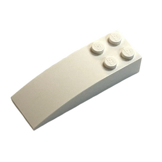 Slope, Curved 6 x 2, Part # 44126 Part LEGO® White