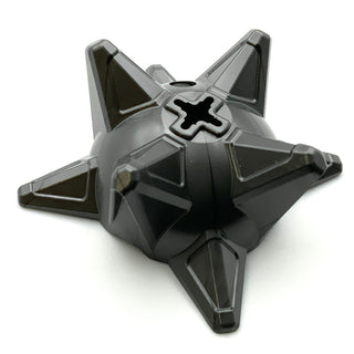 Hero Factory Weapon, Spiked Ball Half with Axle Hole, Part# 98578 Part LEGO® Pearl Dark Gray