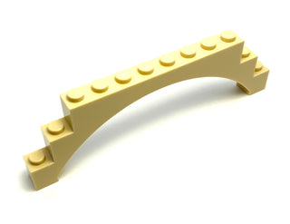 Arch 1x12x3 (Raised Arch with Five Cross Support), Part# 18838 Part LEGO® Tan  