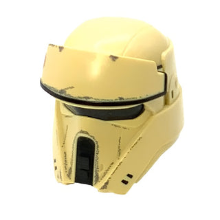 Large Figure Head Modified SW Shoretrooper with Black Core and Weathered Gray Scratches Pattern, Part# 27988pb01c01 Part LEGO® Very Good