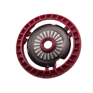 Technic, Disk 5x5 - Notched WITHOUT Pin with ARC-170 Starfighter Pattern, Part# 32439apb02 Part LEGO® Dark Red
