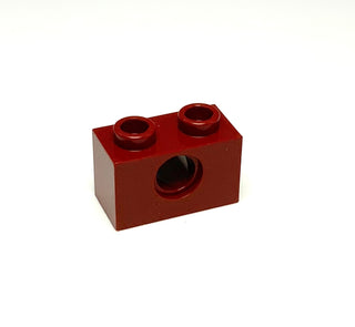 Technic, Brick 1x2 with Hole, Part# 3700 Part LEGO® Dark Red (Used - Decent)  