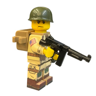 WWII U.S. Army 82nd Airborne Paratrooper Custom Minifigure, BB2 Custom minifigure Battle Brick