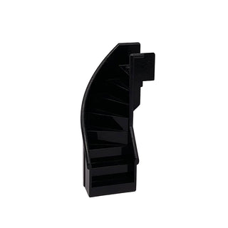 Stairs 6x6x9 1/3 Curved Enclosed, Part# 2046 Part LEGO® Black Very Good