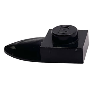 Plate, Modified 1x1 with Tooth Horizontal, Part# 49668 Part LEGO® Black