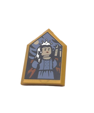 Harry Potter Portrait with Rowena Ravenclaw Pattern, (Tile, Modified 2x3 Pentagonal), Part# 22385pb338 Part LEGO® Pearl Gold