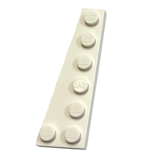 Wedge, Plate 6 x 2 Left, Part# 78443 Part LEGO® White