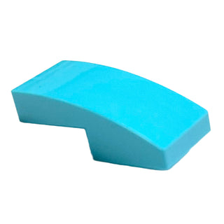 Slope, Curved 2 x 1 x 2/3, Part# 11477 Part LEGO® Medium Azure 1 Part