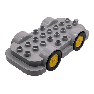 Duplo Car Base 4 x 8 with Yellow Wheels with Black Tires, Part# 15314c01