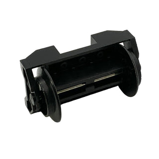 Train Wheel RC, Holder with Black Train Wheels and Chrome Silver Metal Axle with Slots, Part# 2878c01 Part LEGO®