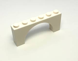 Arch 1x6x2 (Thin Top without Reinforced Underside), Part# 12939 Part LEGO® White  