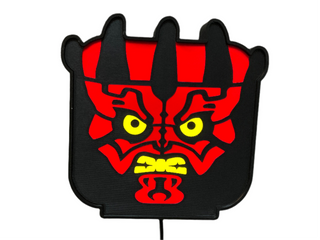 Lighted Wall Art Display Case BigKidBrix Darth Maul