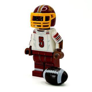 #5 QB Jayden Washington Football Player Minifig - B3 Customs Custom minifigure B3 Customs