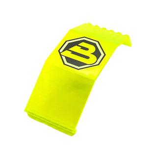 Panel 10x6x11 with Blacktron II Logo Pattern, Part# 2408p01 Part LEGO® Trans-Neon Green Very Good