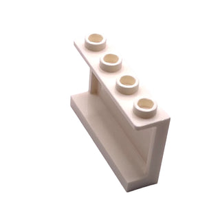 Panel 1 x 4 x 2 with Side Supports - Hollow Studs, Part# 14718 Part LEGO® White