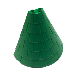 Tower Roof 4x8x6 Half Cone Shaped with Roof Tiles, Part# 1746 Part LEGO® Green