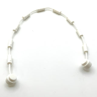 String with End Studs and Climbing Grips (21L Overall), Part# x64pb01 Part LEGO® White