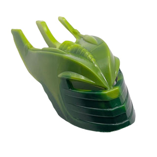 Bionicle Mask Gresh with Marbled Lime Pattern, Part# 64258pb01 Part LEGO® Dark Green Very Good
