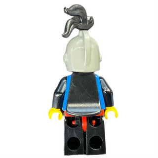 Breastplate - Blue with Black Arms, Black Legs with Red Hips, Dark Gray Grille Helmet, Black Plume, Black Plastic Cape, cas183 Minifigure LEGO®