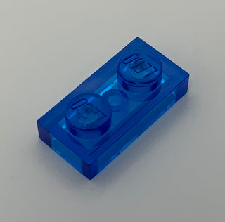 Plate 1x2, Part# 3023 Part LEGO® Trans-Dark Blue  