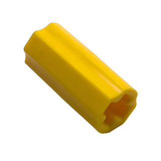 Technic, Axle Connector 2L (Smooth with x Hole + Orientation), Part# 6538c Part LEGO® Yellow