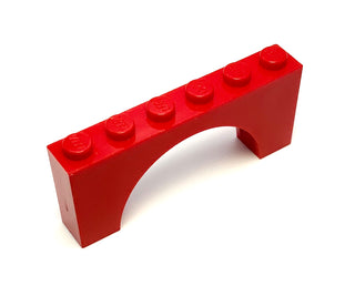 Arch 1x6x2 (Thick Top with Reinforced Underside), Part# 3307 Part LEGO® Red  