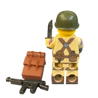 WWII U.S. Army 82nd Airborne Paratrooper Custom Minifigure, BB2 Custom minifigure Battle Brick