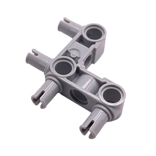 Technic, Pin Connector Perpendicular 3x3 Bent with 4 Pins, Part# 55615 Part LEGO® Light Bluish Gray