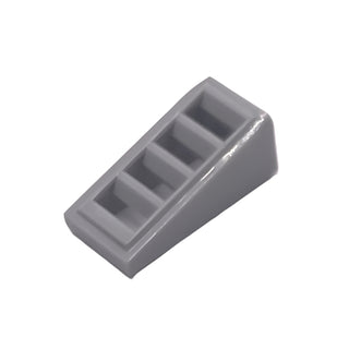 Slope 18 2 x 1 x 2/3 with Grille Pattern, Part# 61409 Part LEGO® Light Bluish Gray