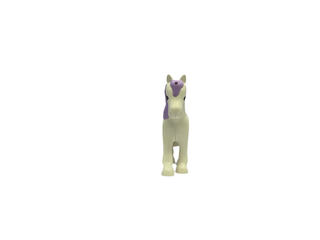Horse with 2 x 2 Cutout with Lavender Eyes, Face Decoration, Mane and Tail Pattern, 93083c01pb07 Minifigure LEGO®