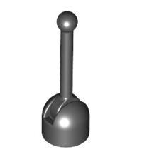 Antenna Small Base with Black Lever, Part# 4592/4593 Part LEGO® Black