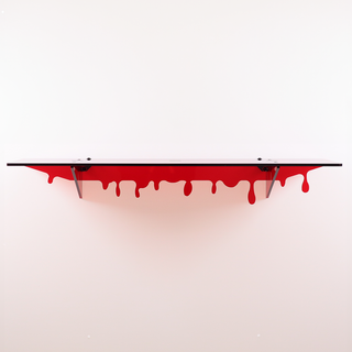 Acrylic Drip Shelf Display Case Scobo Design, LLC Red