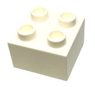 Duplo, Brick 2x2, Part# 3437 Part LEGO® White