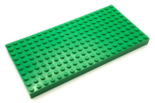 Brick Plate 10x20 with Bottom Tubes in Single Row Around Edge with Dual Cross Supports, Part# 700eD2 Part LEGO® Green Very Good