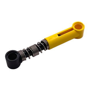 Technic, Shock Absorber 6.5L with Black Piston Rod - Hard Spring, Tight Coils in Middle, Part# 731c04 Part LEGO® Yellow