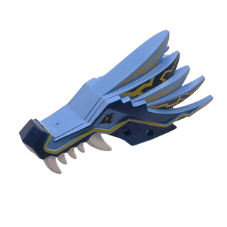 Lightning Dragon Head (Ninjago) Jaw Upper with Dark Blue Sections and Lightning Pattern, Part# 93070pb03 Part LEGO®