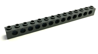 Technic, Brick 1x14 with Holes, Part# 32018 Part LEGO® Dark Bluish Gray  