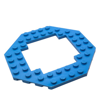 Plate, Modified 10 x 10 Octagonal with 6 x 6 Open Center, Part# 6063 Part LEGO® Dark Azure