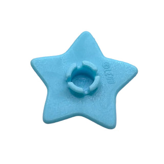 Clikits, Icon Star 2 x 2 Large with Pin with Blue Stripes with Sparkles Pattern, Part# 45462pb01 Part LEGO®
