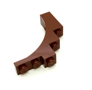 Arch 1x5x4 (Irregular Bow, Reinforced Underside), Part# 76768 Part LEGO® Reddish Brown  