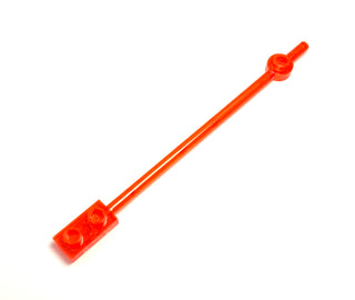 Bar 12L with 1 x 2 Plate End Hollow Studs and 1 x 1 Round Plate End, 99784 Part LEGO® Trans-Neon Orange  