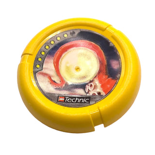 Throwing Disk with Throwbot Scuba / Silzer Sub 7 Pips, Logo, and Pearl in Tentacle Pattern, Part# 32171pb030 Part LEGO®