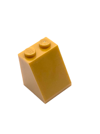 Slope 65 2x2x2 with Bottom Tube, Part# 3678b Part LEGO® Pearl Gold 1 Part