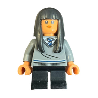 Cho Chang - Dark Bluish Gray Ravenclaw Sweater with Crest, Black Short Legs, Flexible Rubber Hair, hp263a Minifigure LEGO®