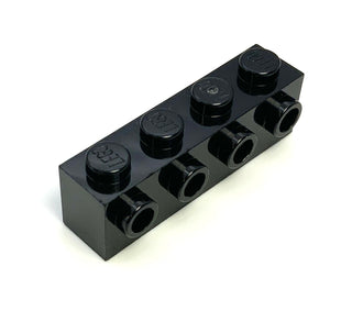 Brick, Modified 1x4 with Studs on Side, Part# 30414 Part LEGO® Black  